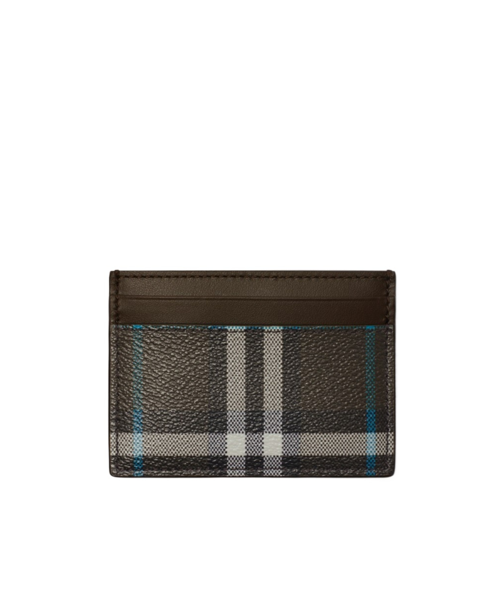 Burberry Checkered Cardholder In Black
