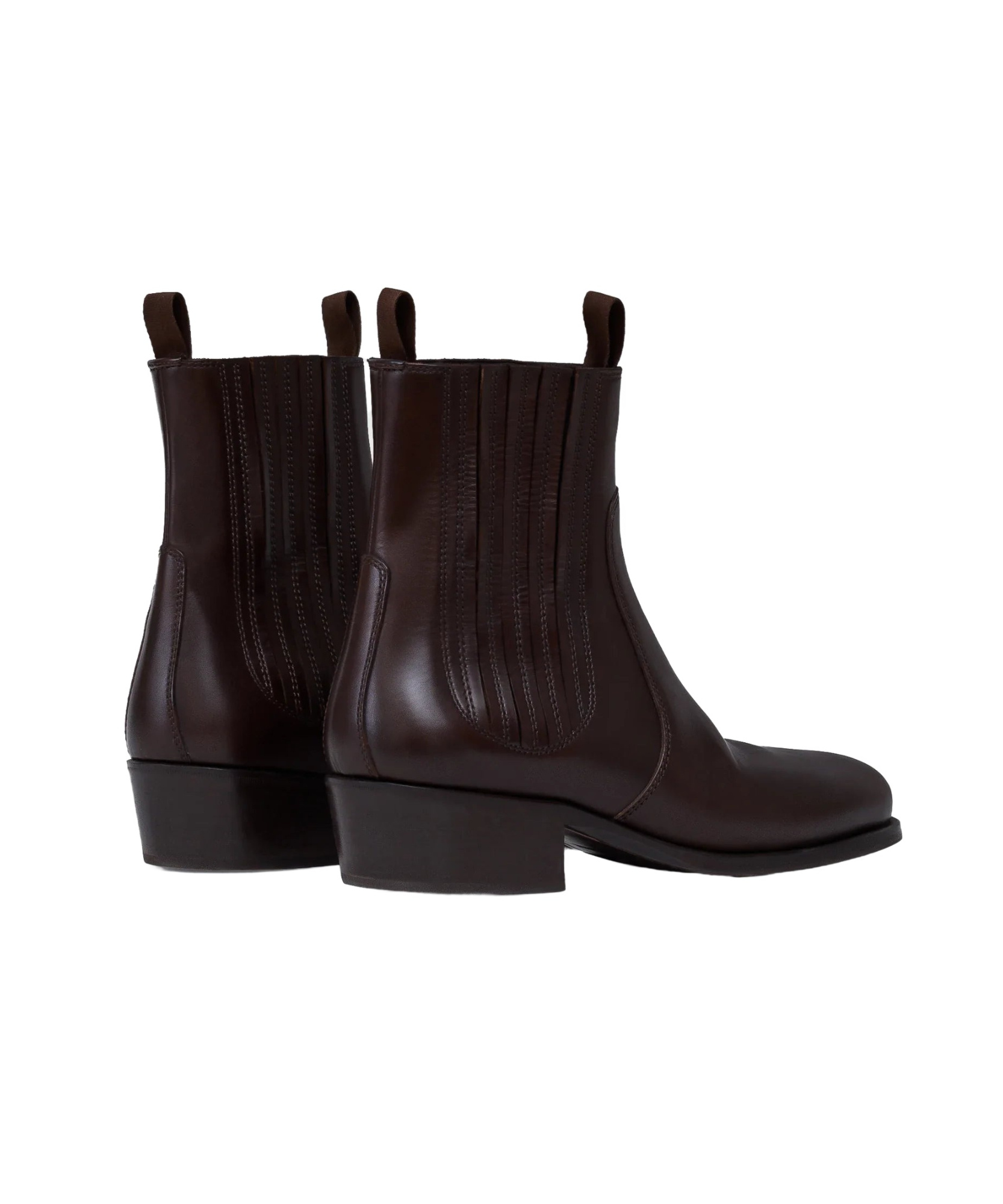 Lemaire Brown Leather Chelsea Boots In Black