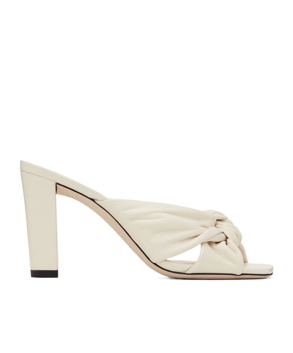 Jimmy Choo Square-headed High-heeled Sandals In White