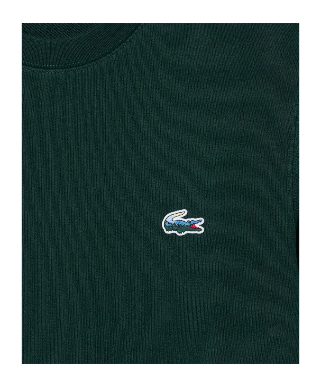Lacoste Classic Fit Cotton French Terry Sweatshirt In Black