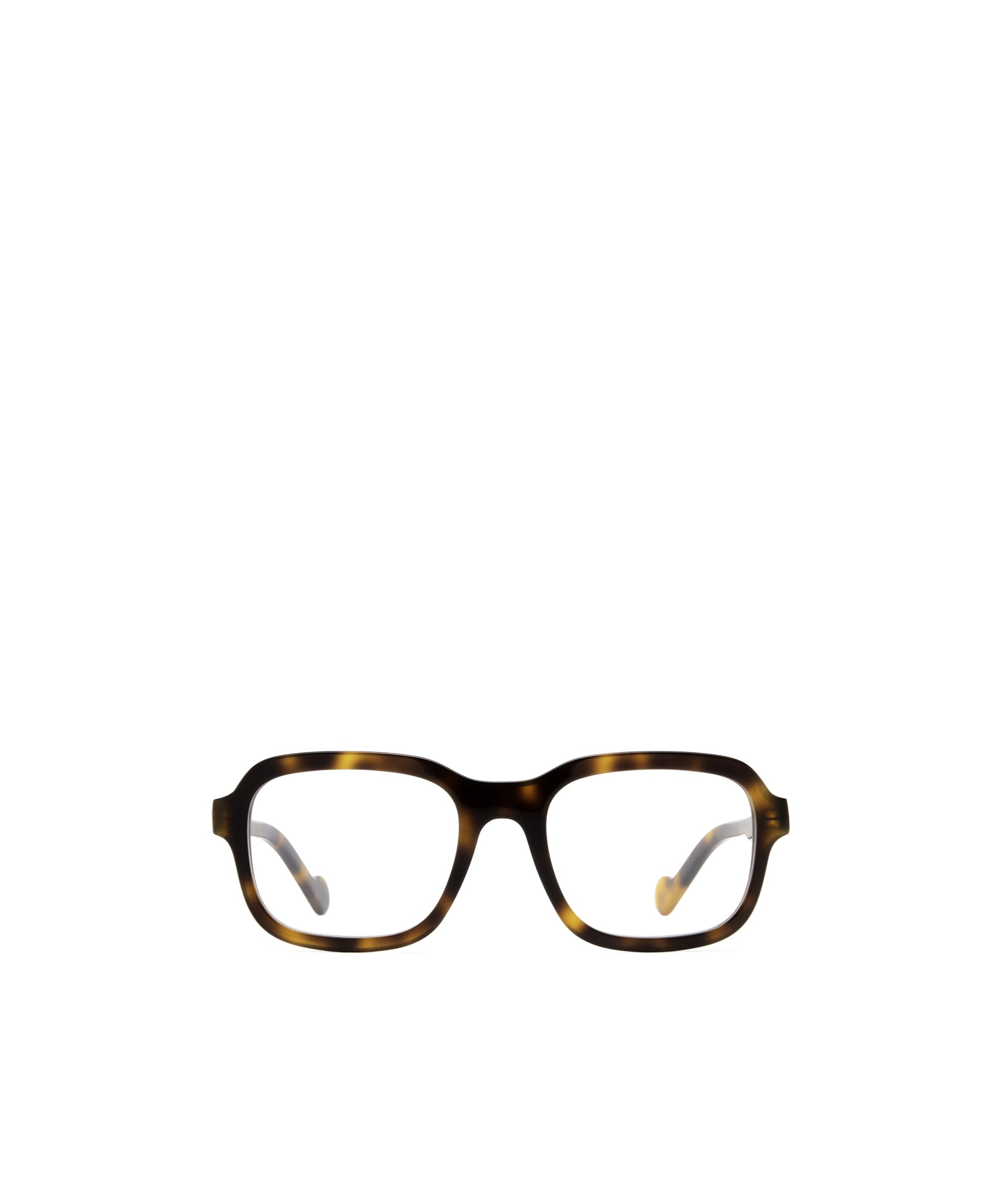 Moncler Tortoiseshell-effect Rectangular-frame Glasses In Black