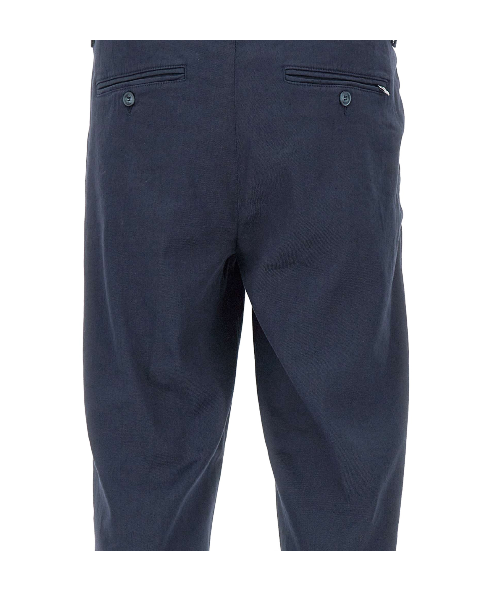 Re-hash Dark Blue Straight Casual Pants In Black