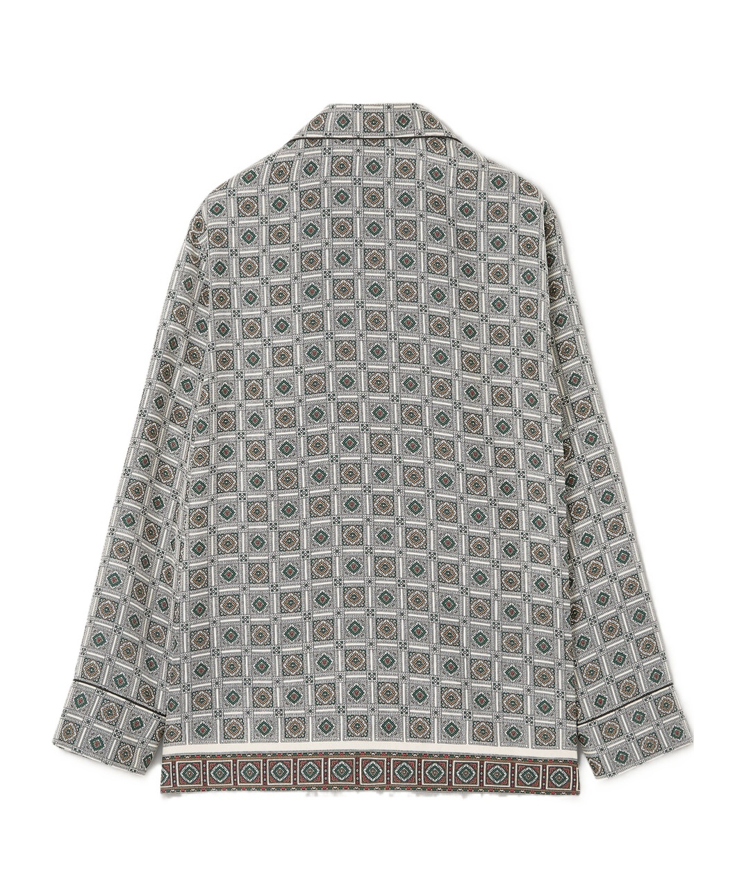 Loro Piana Lian Printed Silk Twill Shirt In Gray