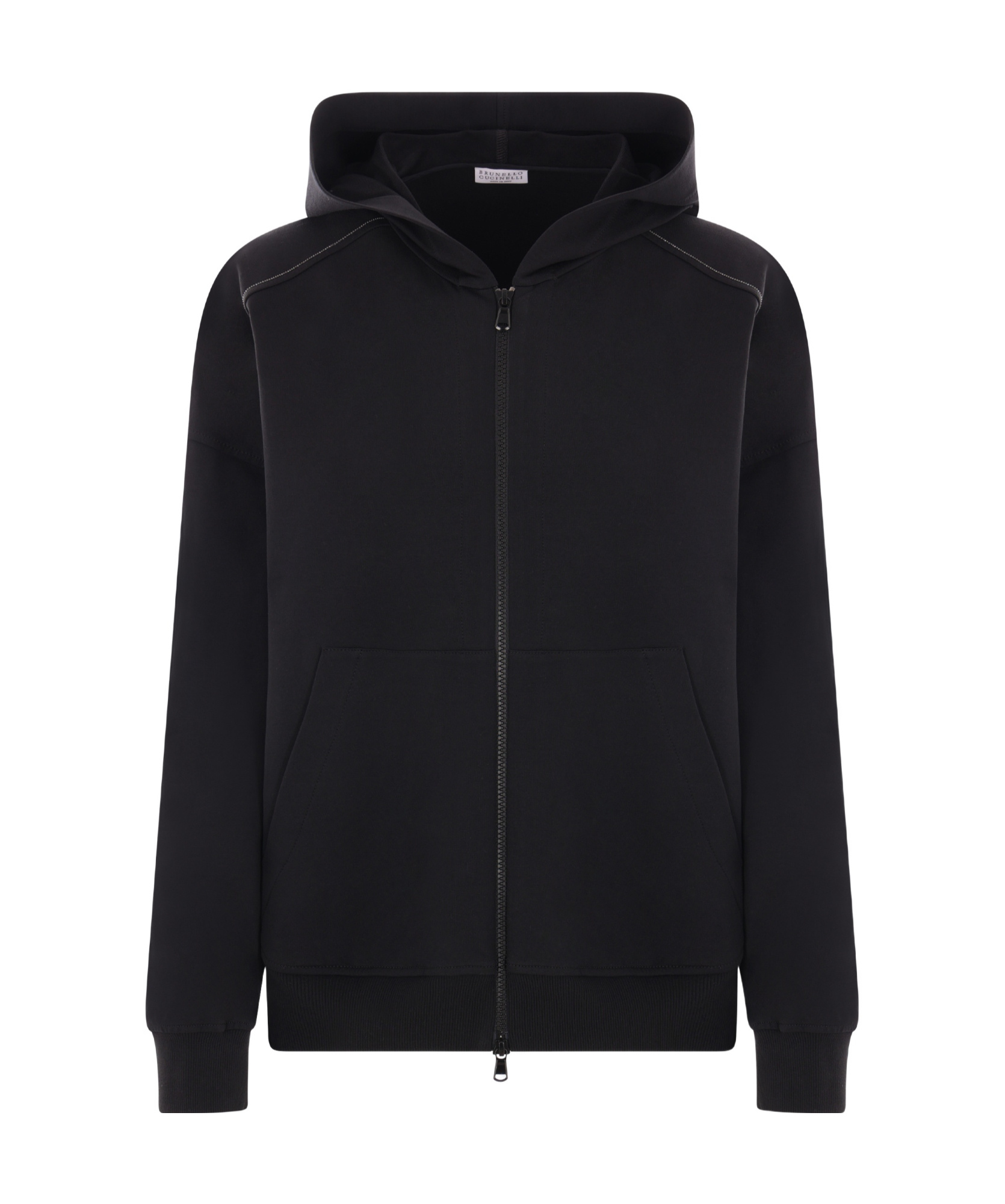Brunello Cucinelli Women Cotton And Silk Hoodie In Black