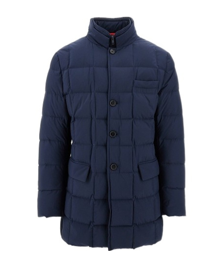 Fay Right-collar Down Jacket In Blue