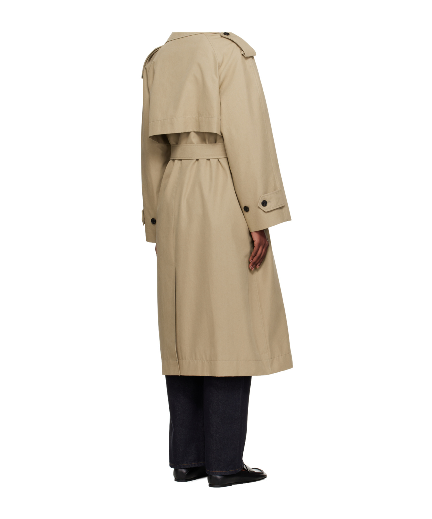 Dunst Tan Unisex Oversized Trench Coat In Gold