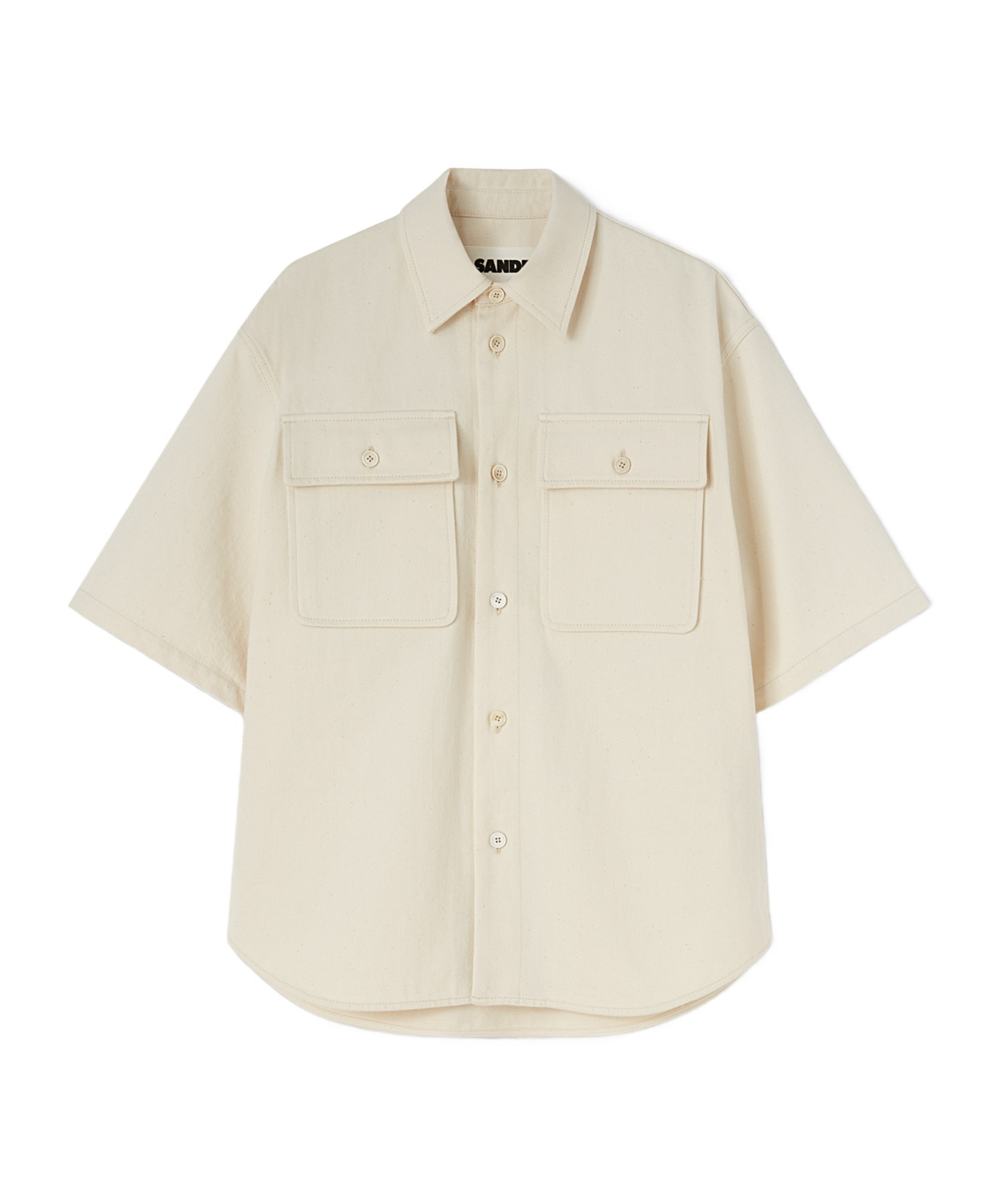 Jil Sander Button Denim Shirt In White