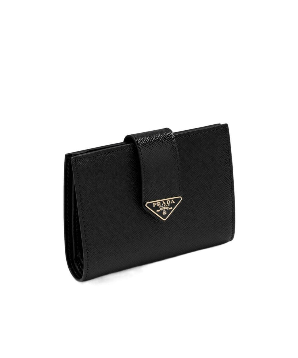 Prada Triangle-logo Wallet In Black