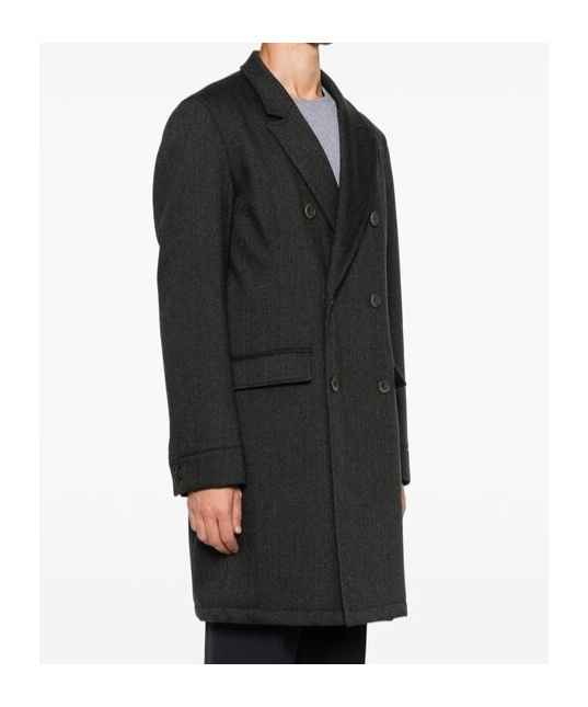 Herno Virgin Wool Coat In Black