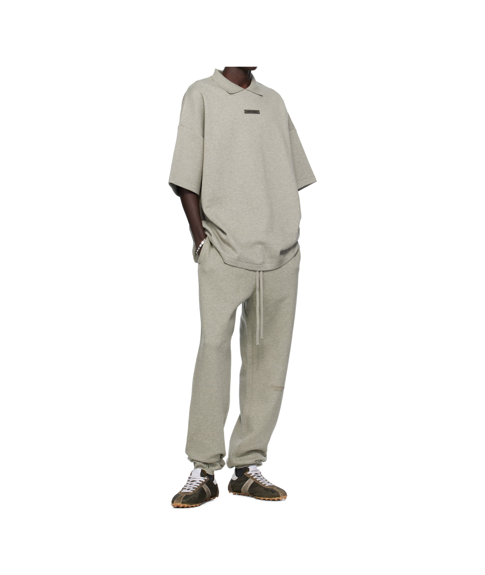 Essentials Logo-banded Track Pants In Brown