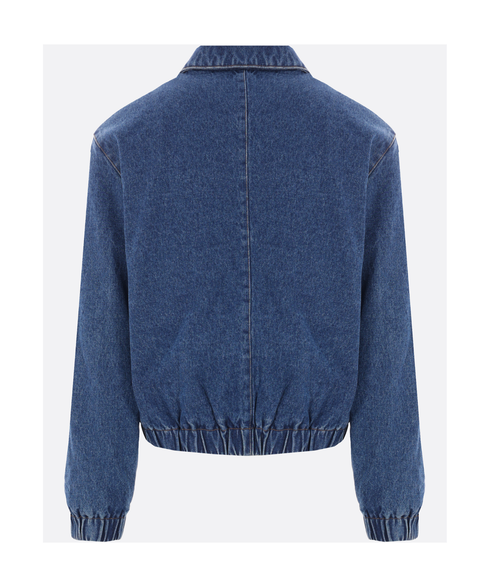 AMI ALEXANDRE MATTIUSSI AMI PARIS AMI DE COEUR ZIPPED DENIM JACKET 