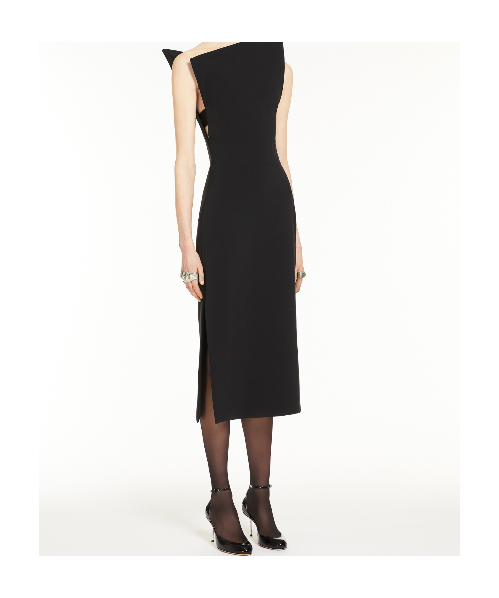 Sportmax Patent Leather Mary Jane High Heels In Black