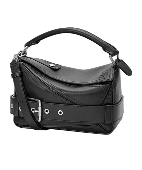 Loewe Womens Black Puzzle Biker Small Leather Cross-body Bag