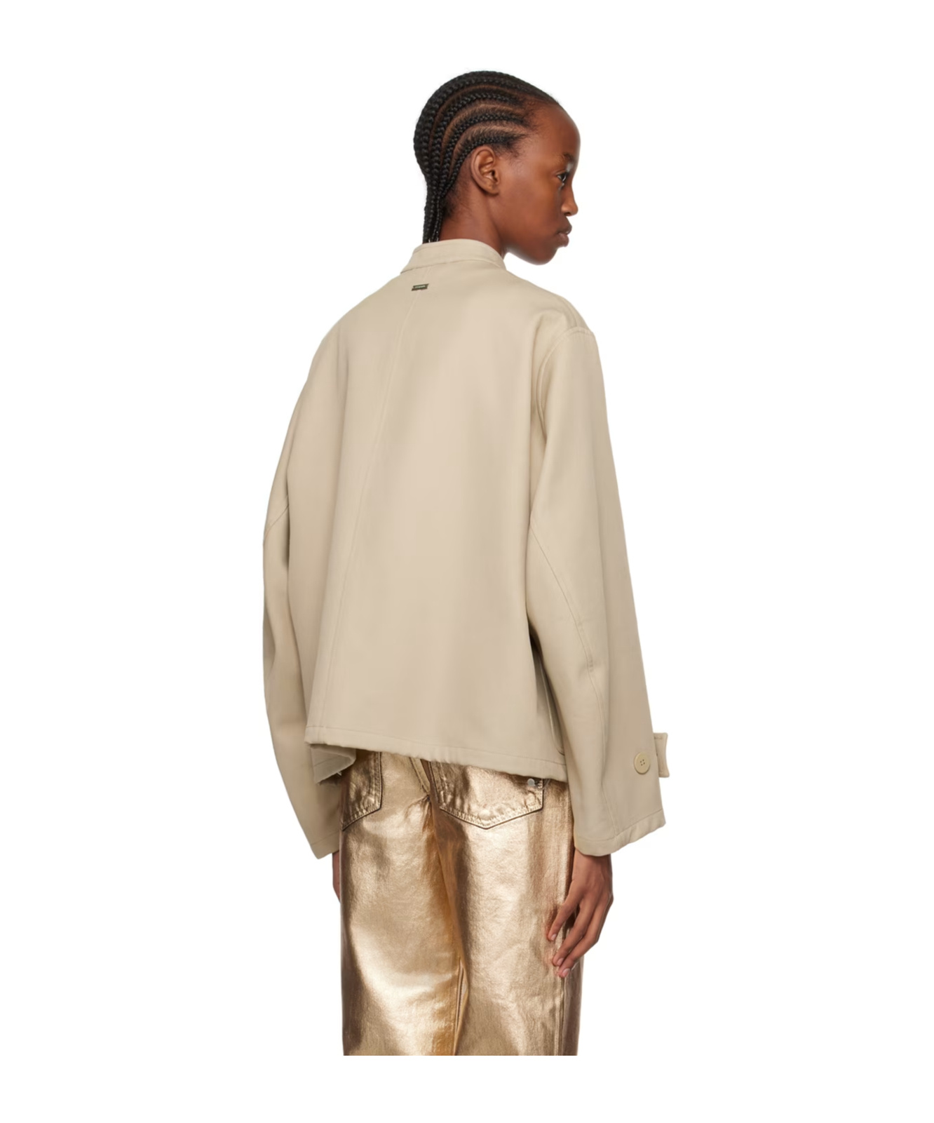 Ferragamo Jacket With A Stand-neck Zipper In Gray