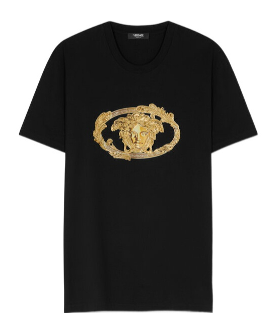 Versace Medusa-embellished T-shirt In Black