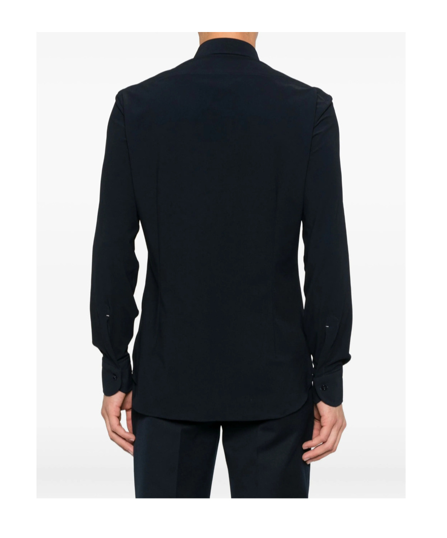 Mazzarelli Button-down Long-sleeved Shirt In Blue