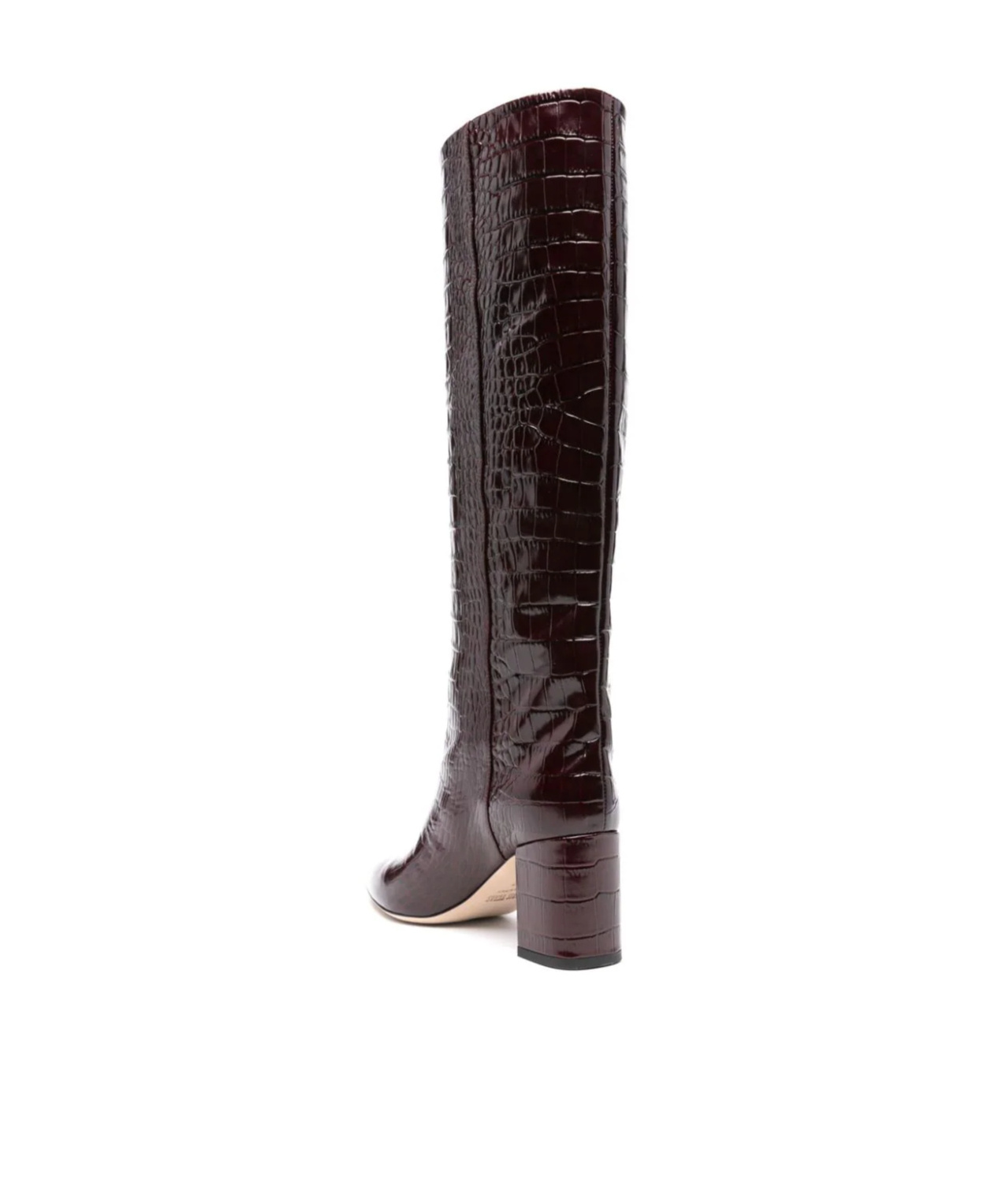 Paris Texas Croc-embossed Leather Anja Knee-high Boots 70 In Black