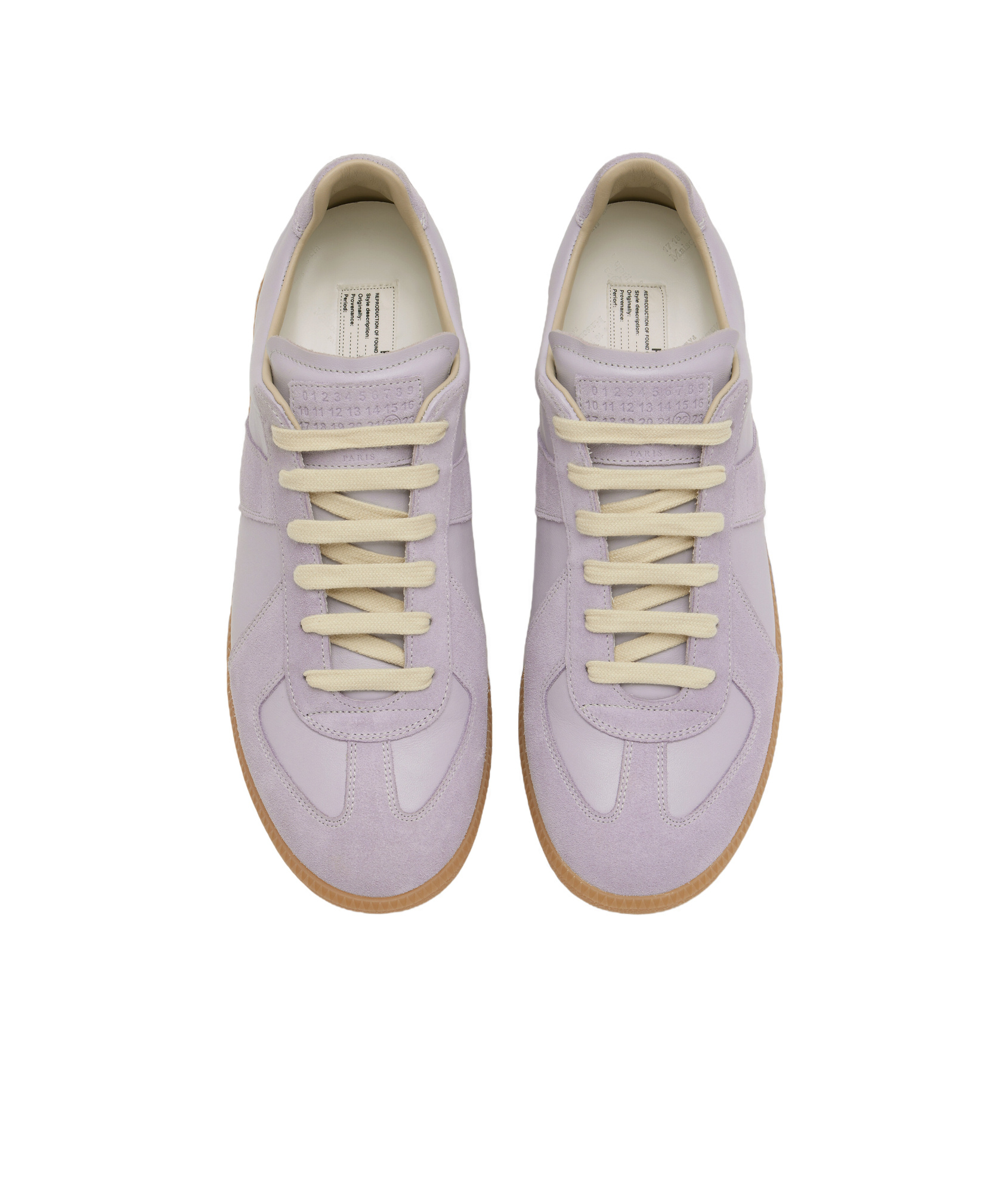 Maison Margiela Leather Replica Sneakers In Purple