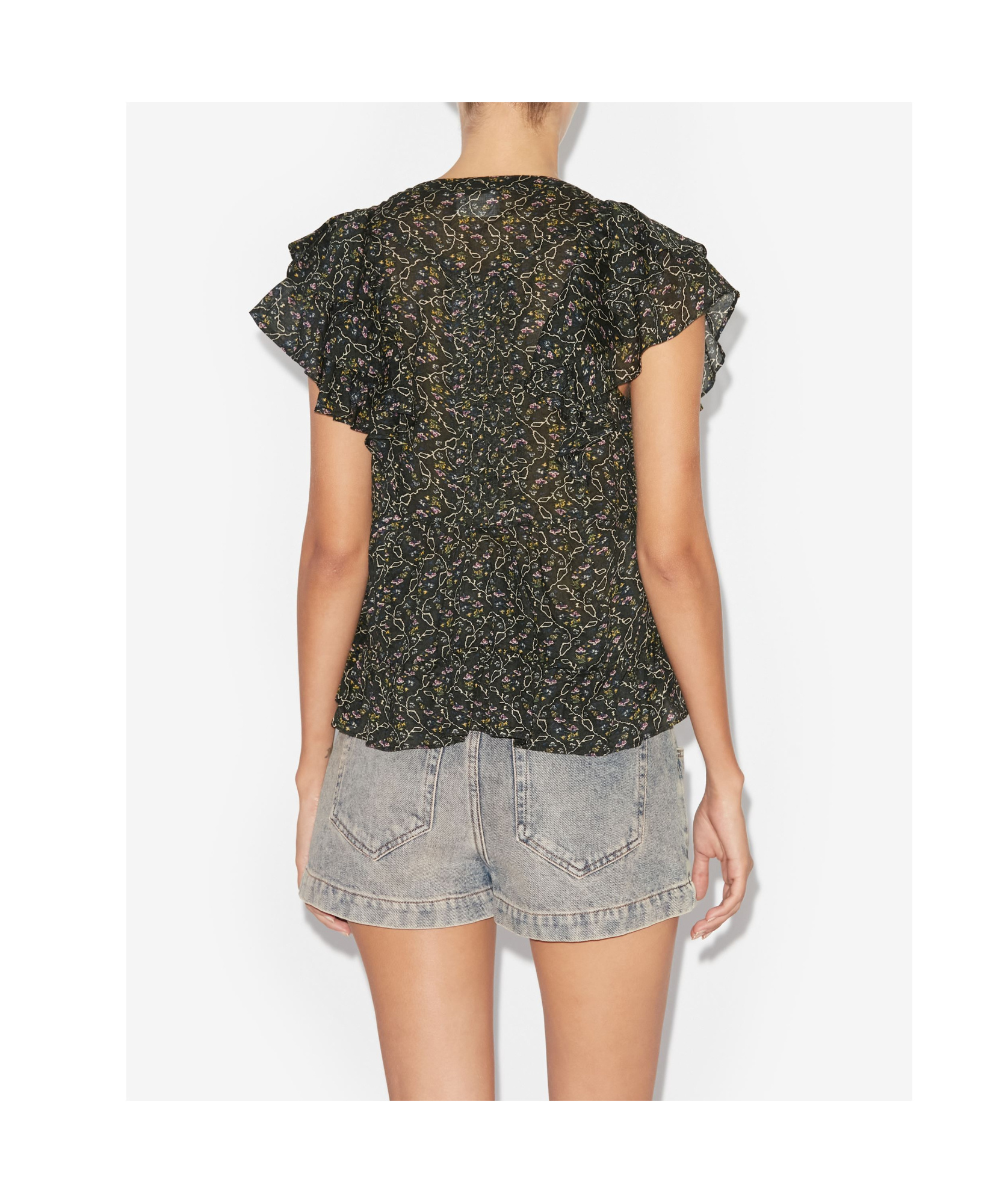 Isabel Marant Étoile Madrana Organic-cotton Blouse In Black