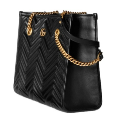 Gucci Gg Marmont Medium Todd Shoulder Bag In Black