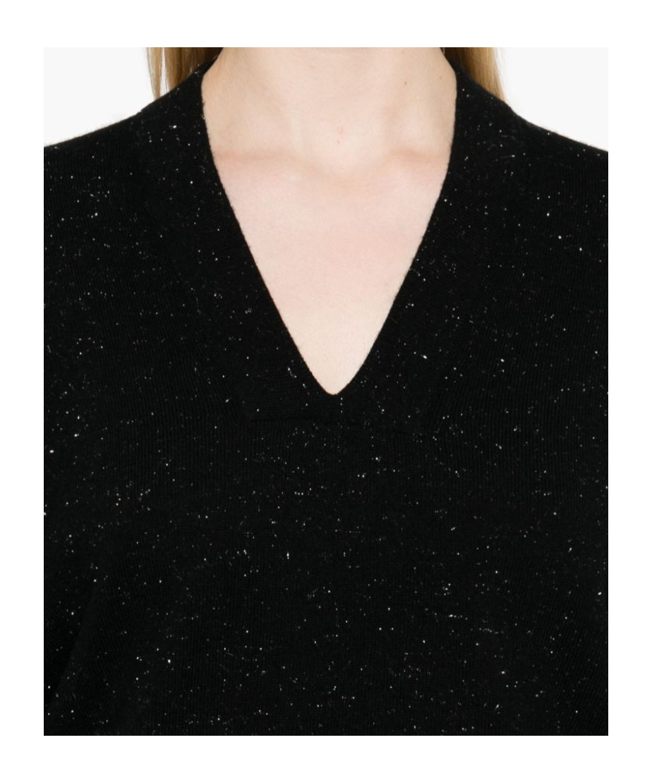 Peserico Lurex-detail Sweater In Black
