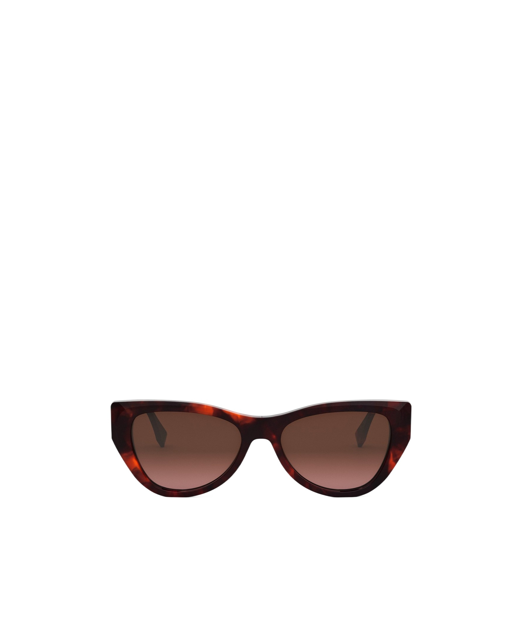 Fendi Ff Diamond Logo Acetate & Nylon Cat-eye Sunglasses In Green