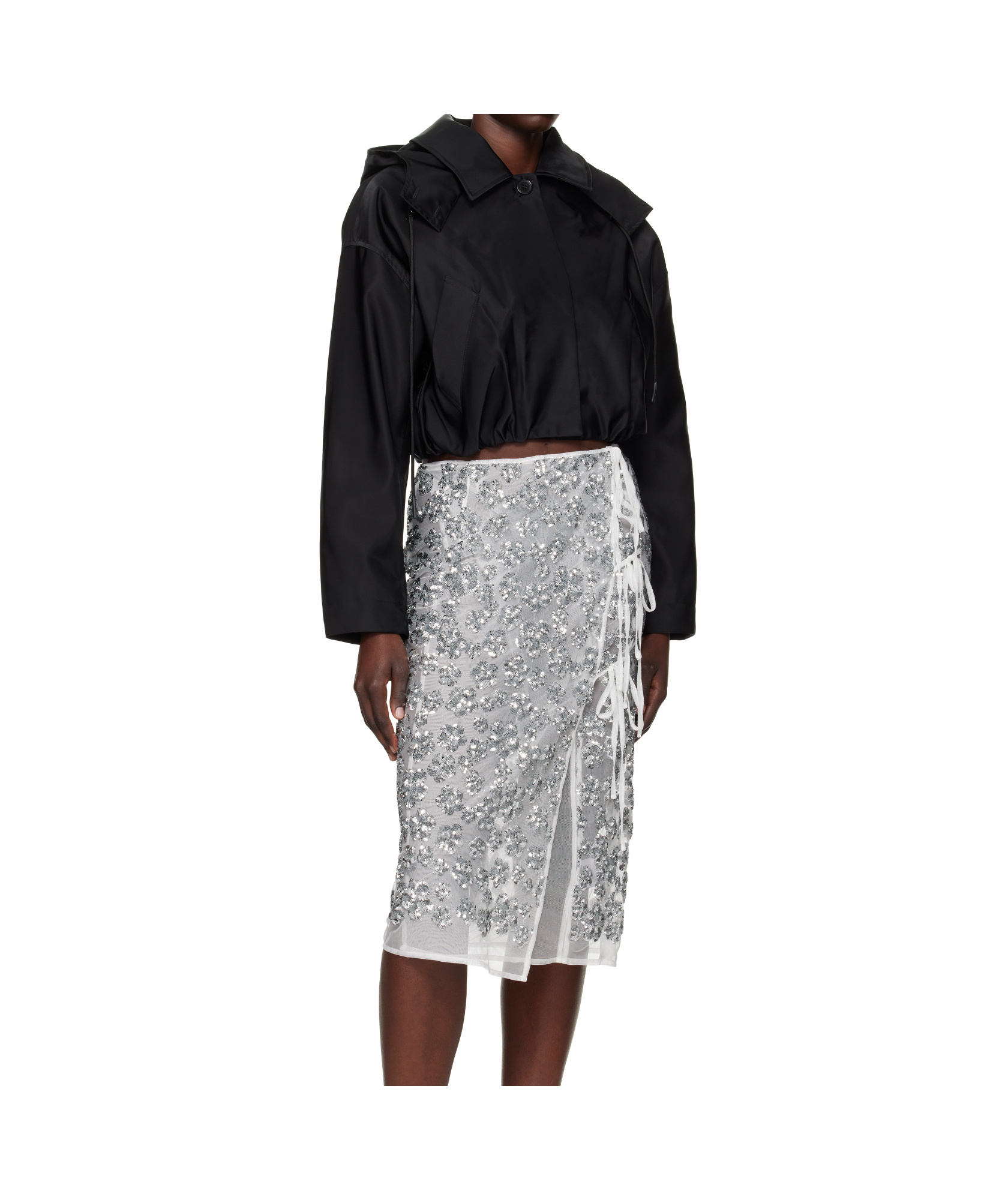 Cecilie�bahnsen Long Sleeve Casual Jacket In Black