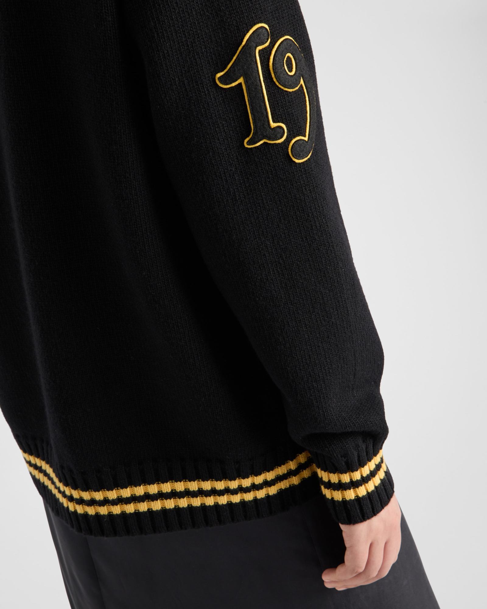 Shop Prada Wool And Cashmere Cardigan In Black