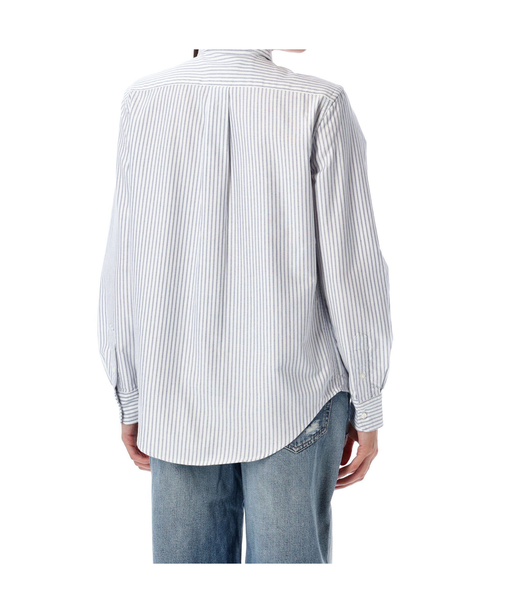 Polo Ralph Lauren Striped Oxford Shirt In Blue