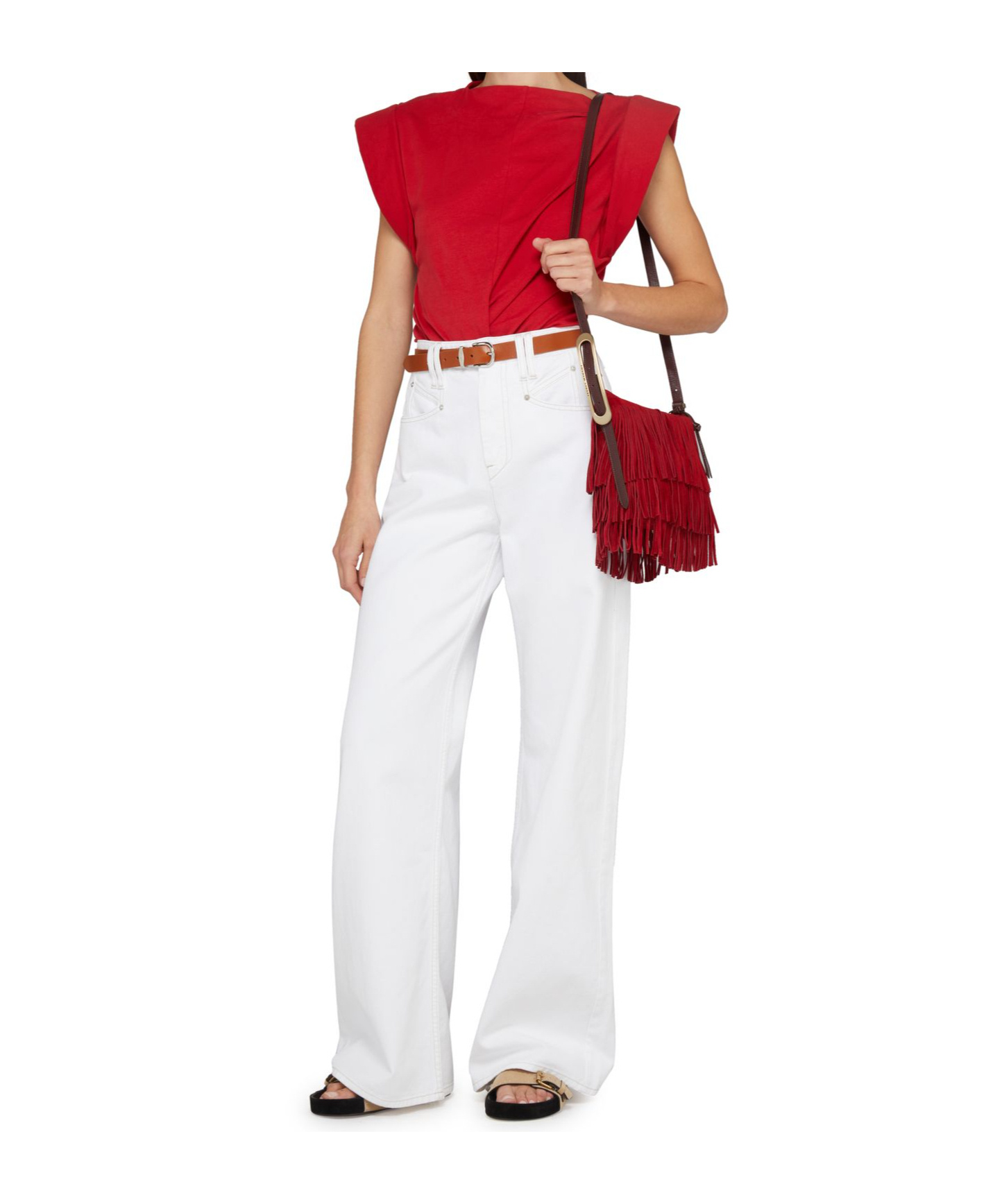 Shop Isabel Marant Maisan Top In Red