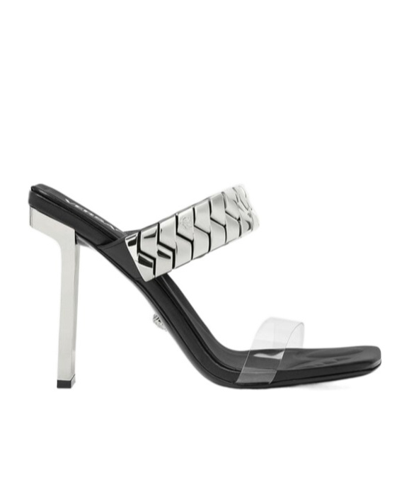 Versace 105mm Slice Sandals In Black
