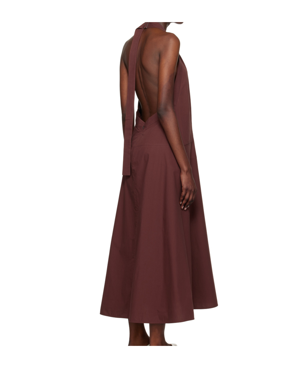 Studio Nicholson Cuenca Sleeveless Long Dress In Brown