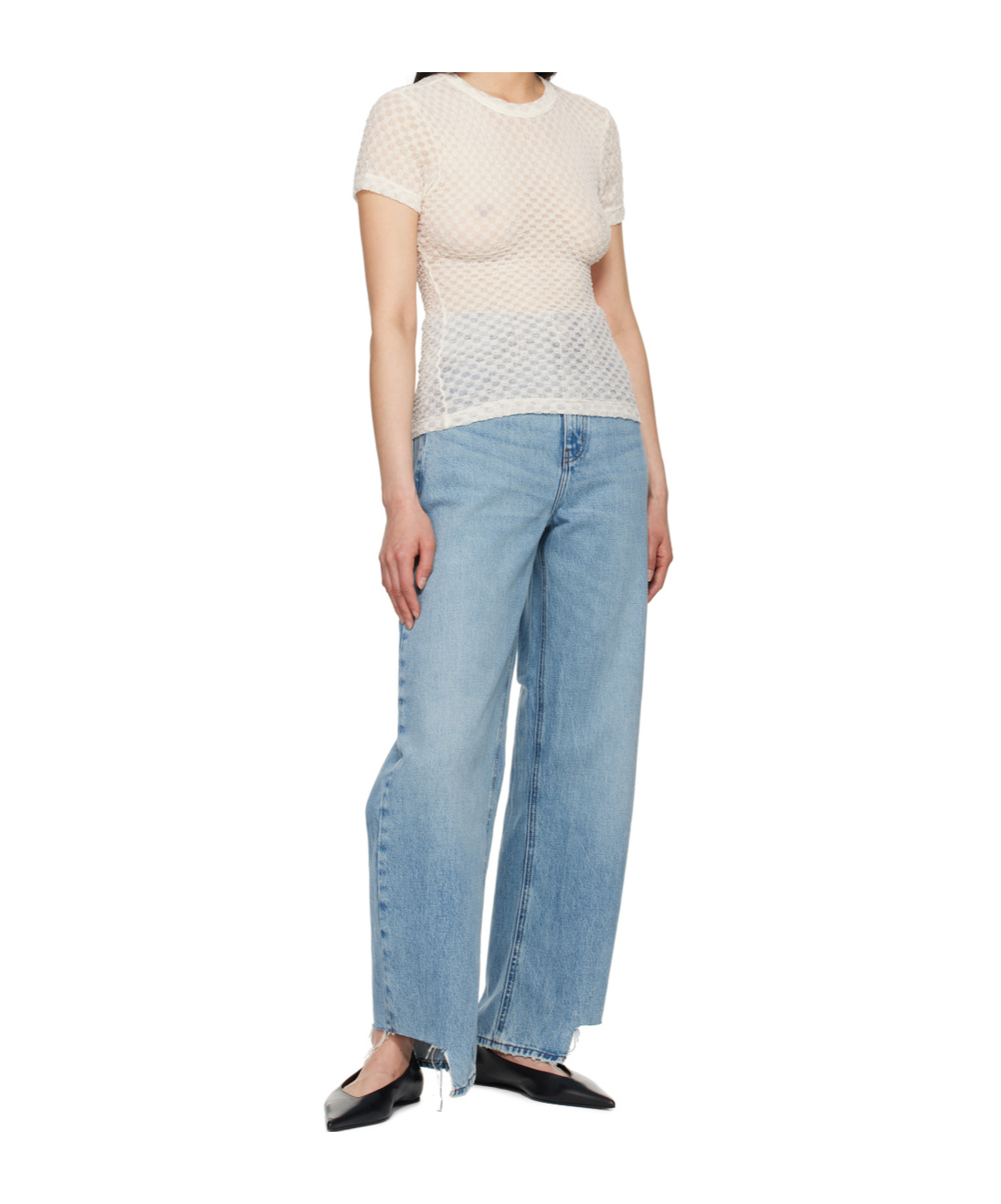 Frame Off-white Crewneck T-shirt In White