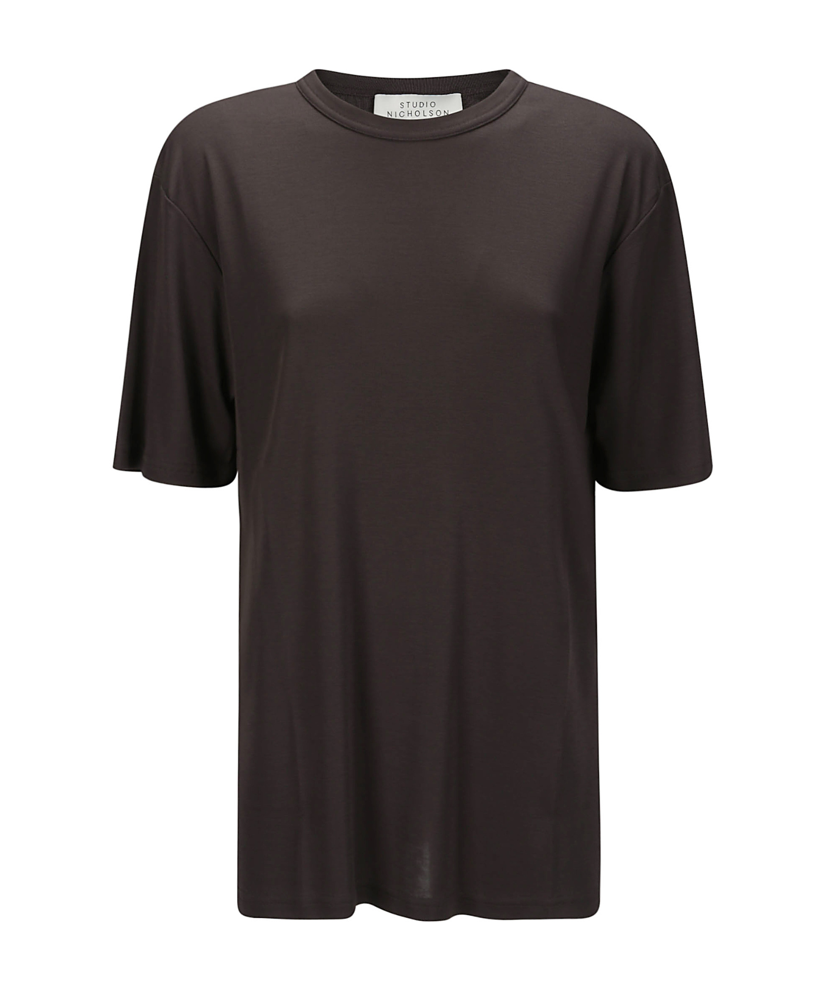 Studio Nicholson Long Sleeve Crew Neck Relaxed Fit Top In Black