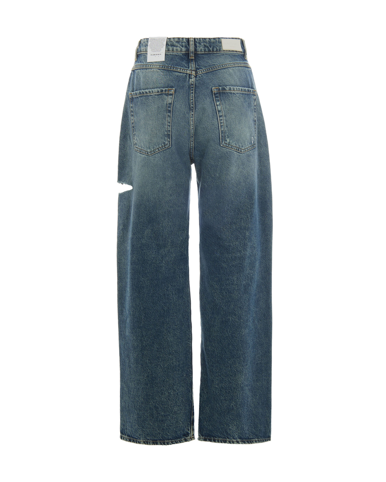 Icon Denim Denim Trousers With Belt Loops In Blue