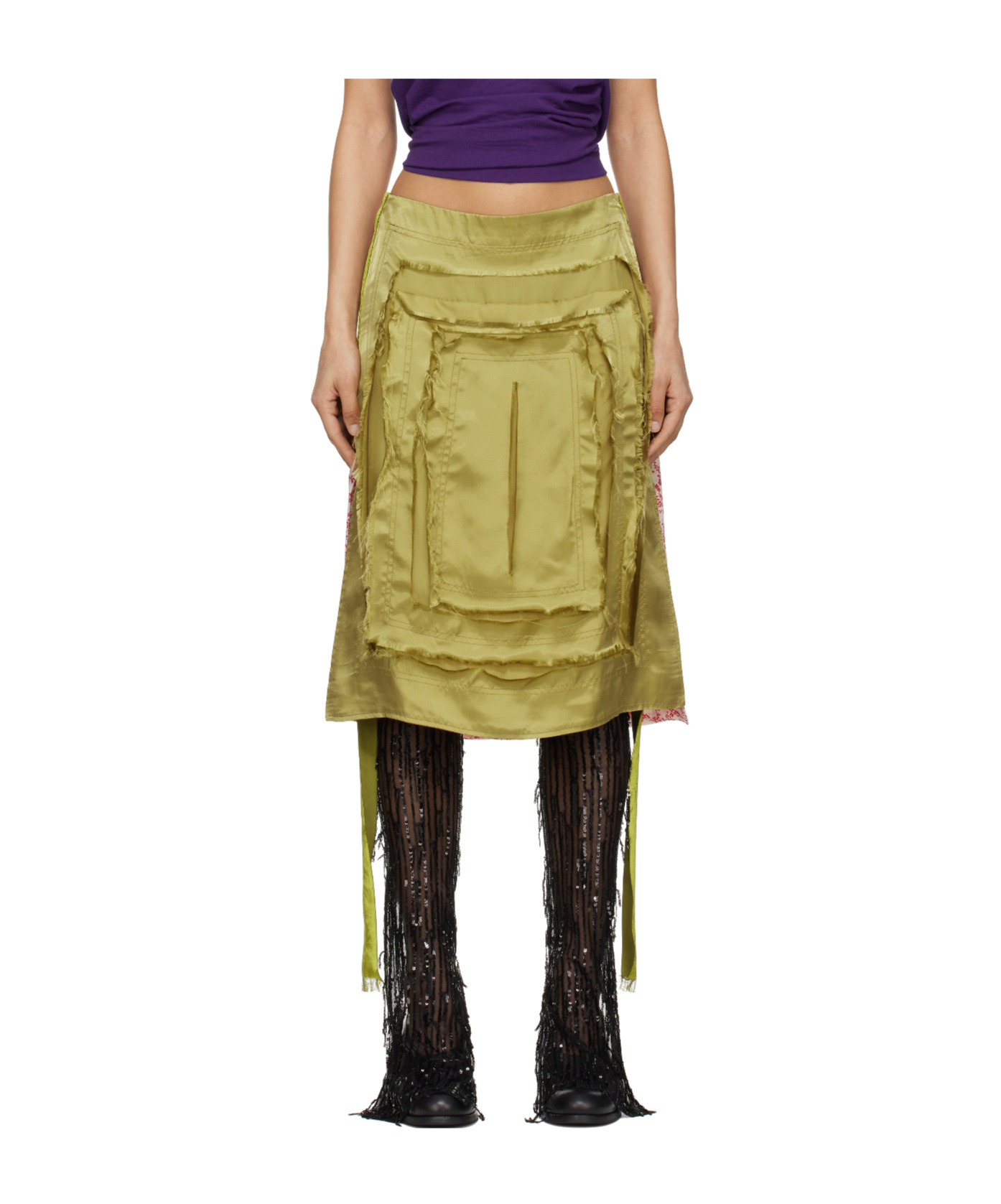 Edward Cuming Scratch The Itch Flappy Skirt In Green