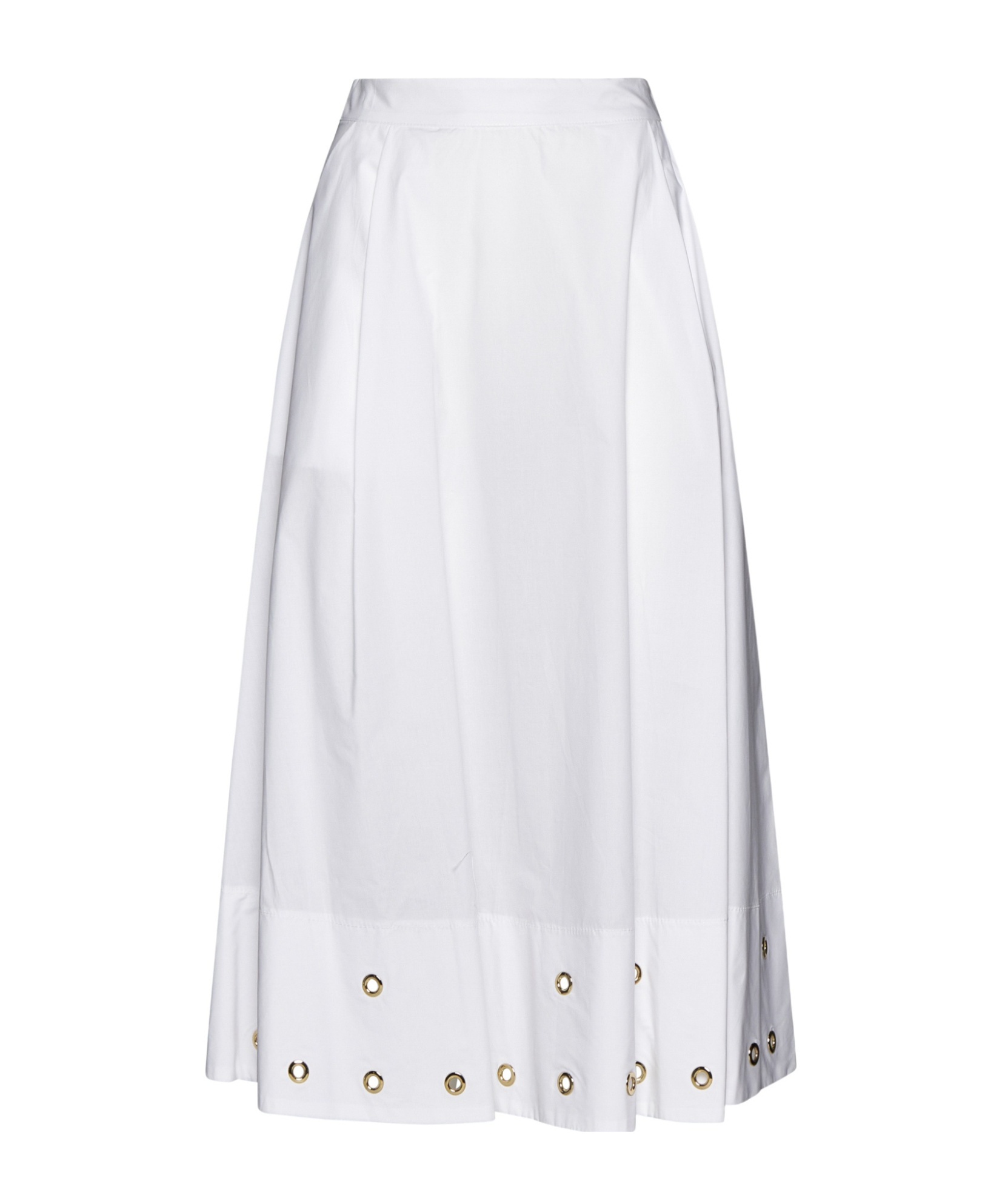 Kaos Eyelet Midi Skirt In Yellow