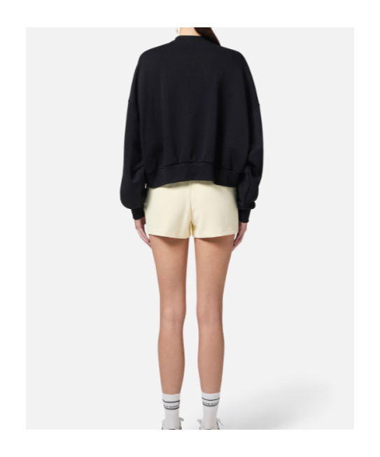 Elisabetta Franchi Maxi Logo Embossed Sweatshirt In Black