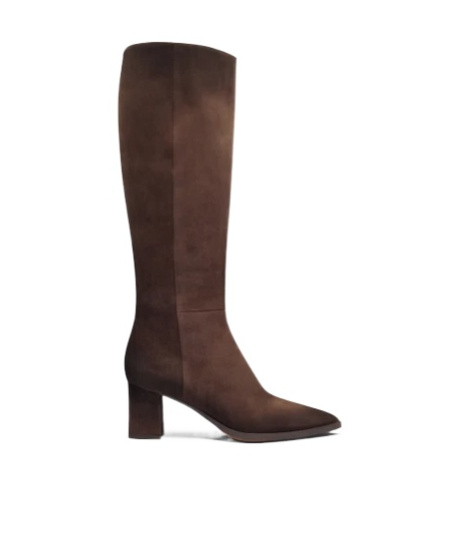 Santoni Pointed-toe Boots In Brown