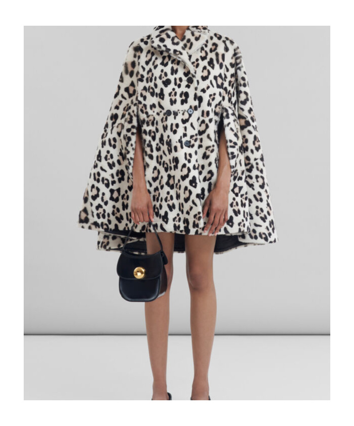 Marni Butterfly Calfskin Shoulder Bag In Black