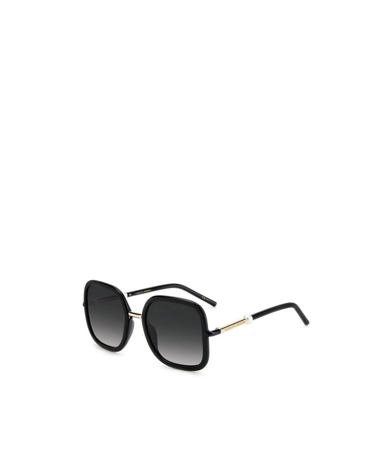 Carolina Herrera Logo-engraved Square-frame Sunglasses In Black