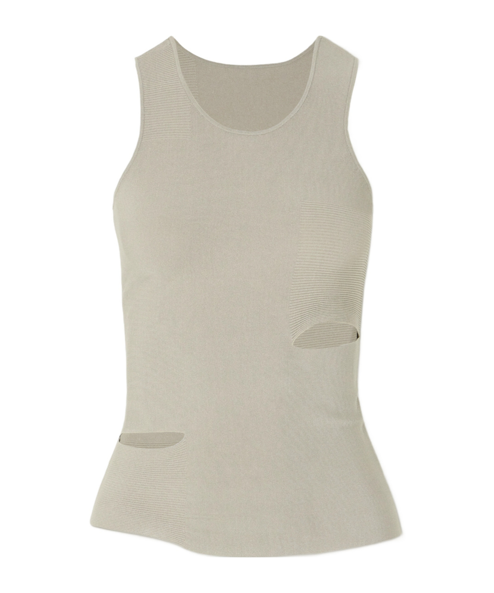 Dion Lee Cutout Ribbed Jersey Tank In Nude