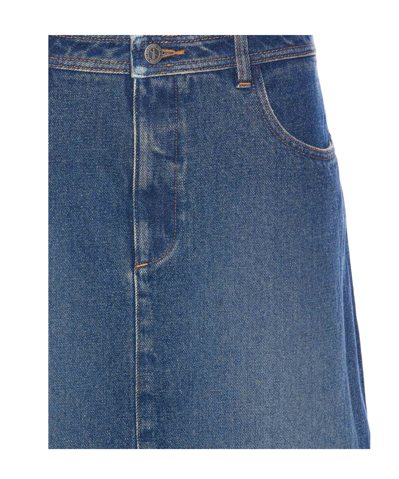 Apc 'georgia Denim Midi Skirt In In Blue