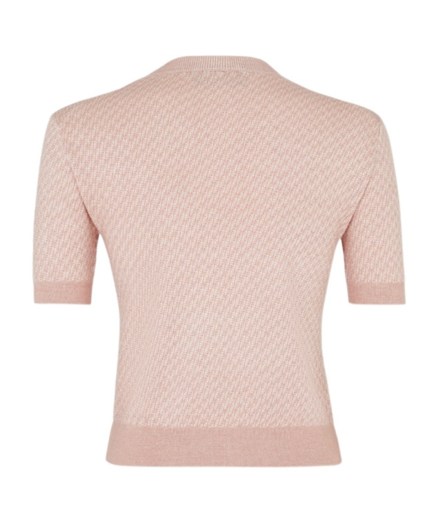 Fendi Round Neck Sweater In Nude