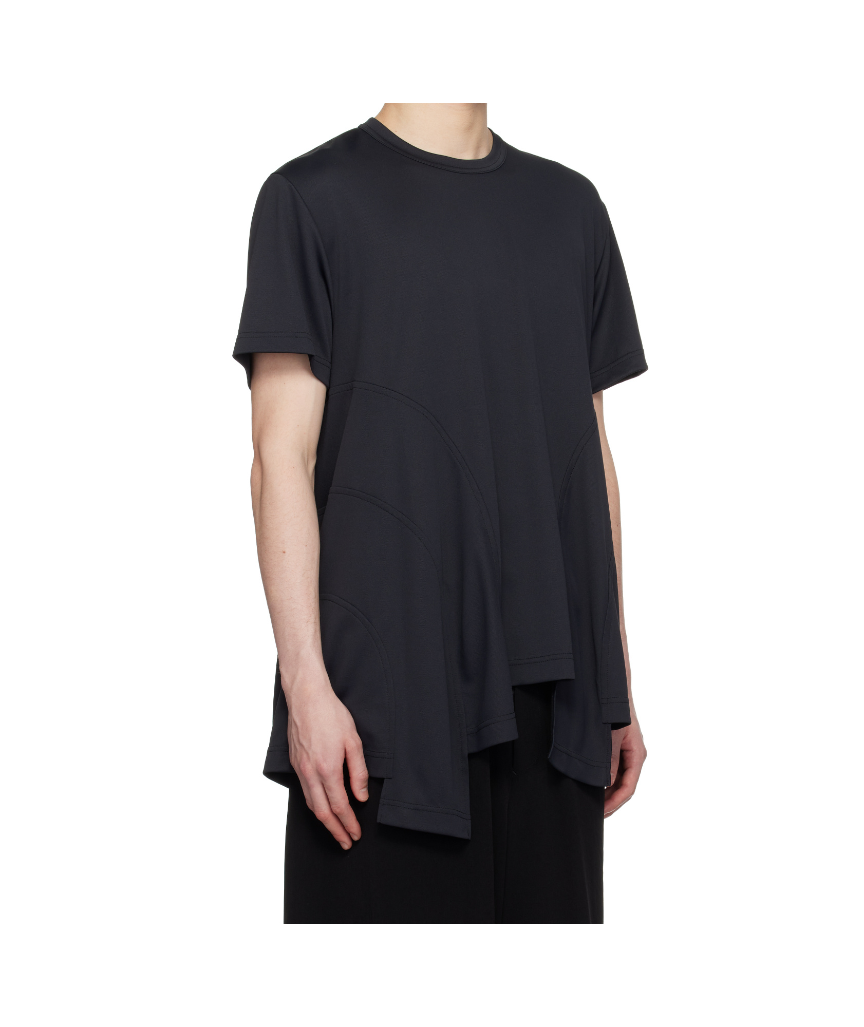 Comme Des Garçons Black Polyester Back Honeycomb T-shirt