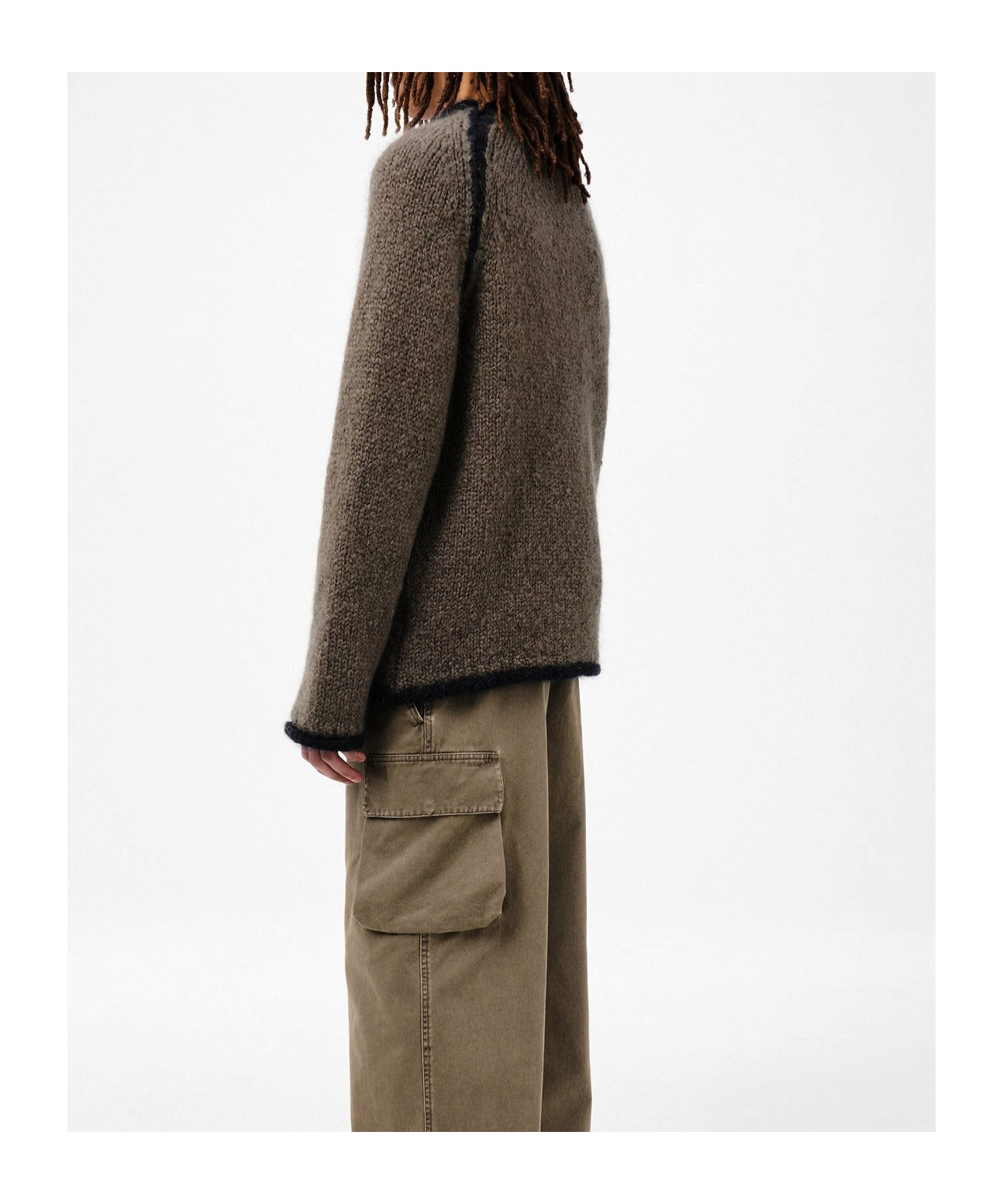 Our Legacy Soft Durable Knitwear Contrast Trim In Brown