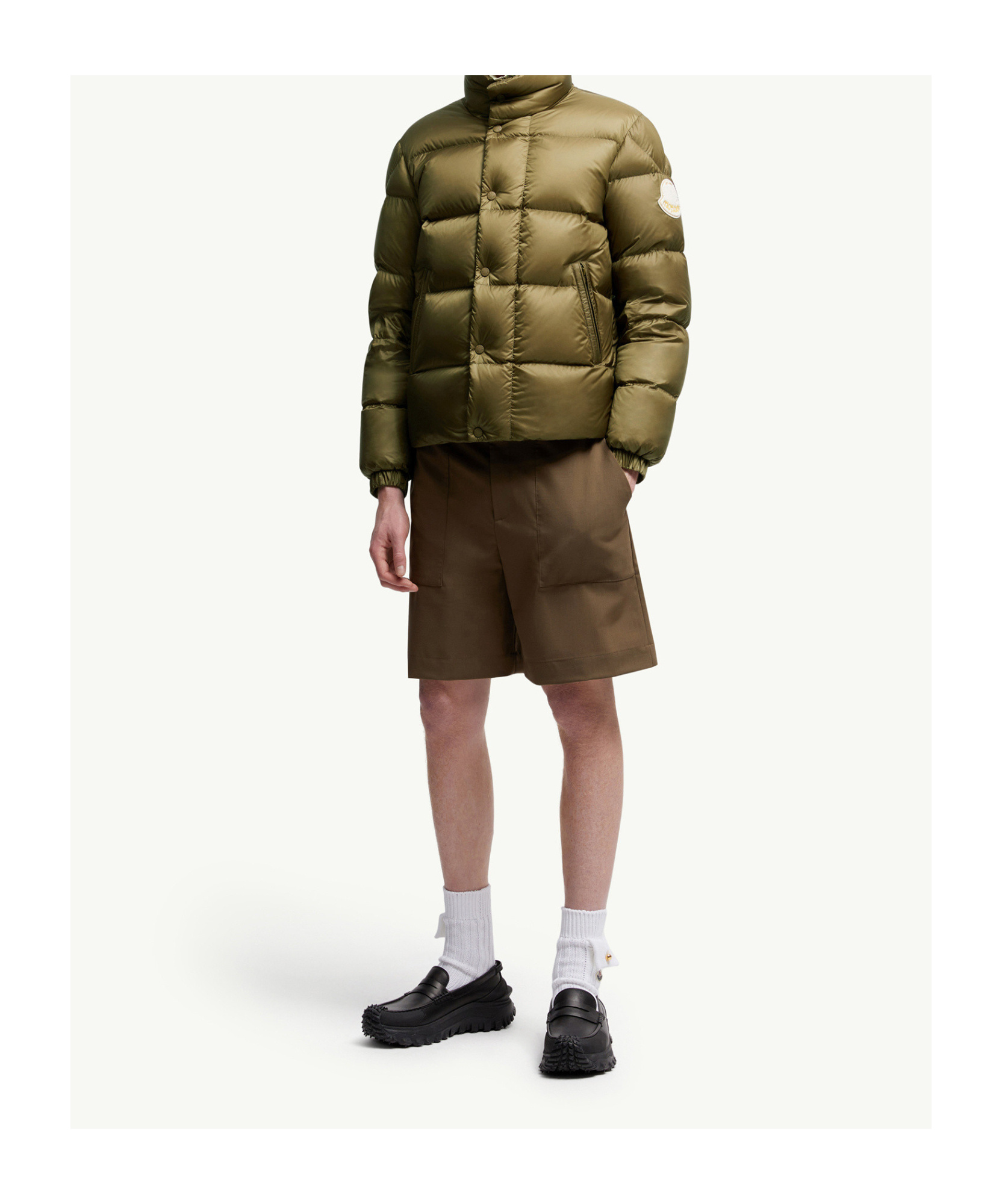 Moncler Tripiti Short Down Jacket In Green