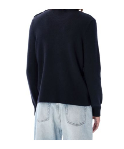 Ami Alexandre Mattiussi Ami Ami Paris Sailor Crewneck Jumper In Black