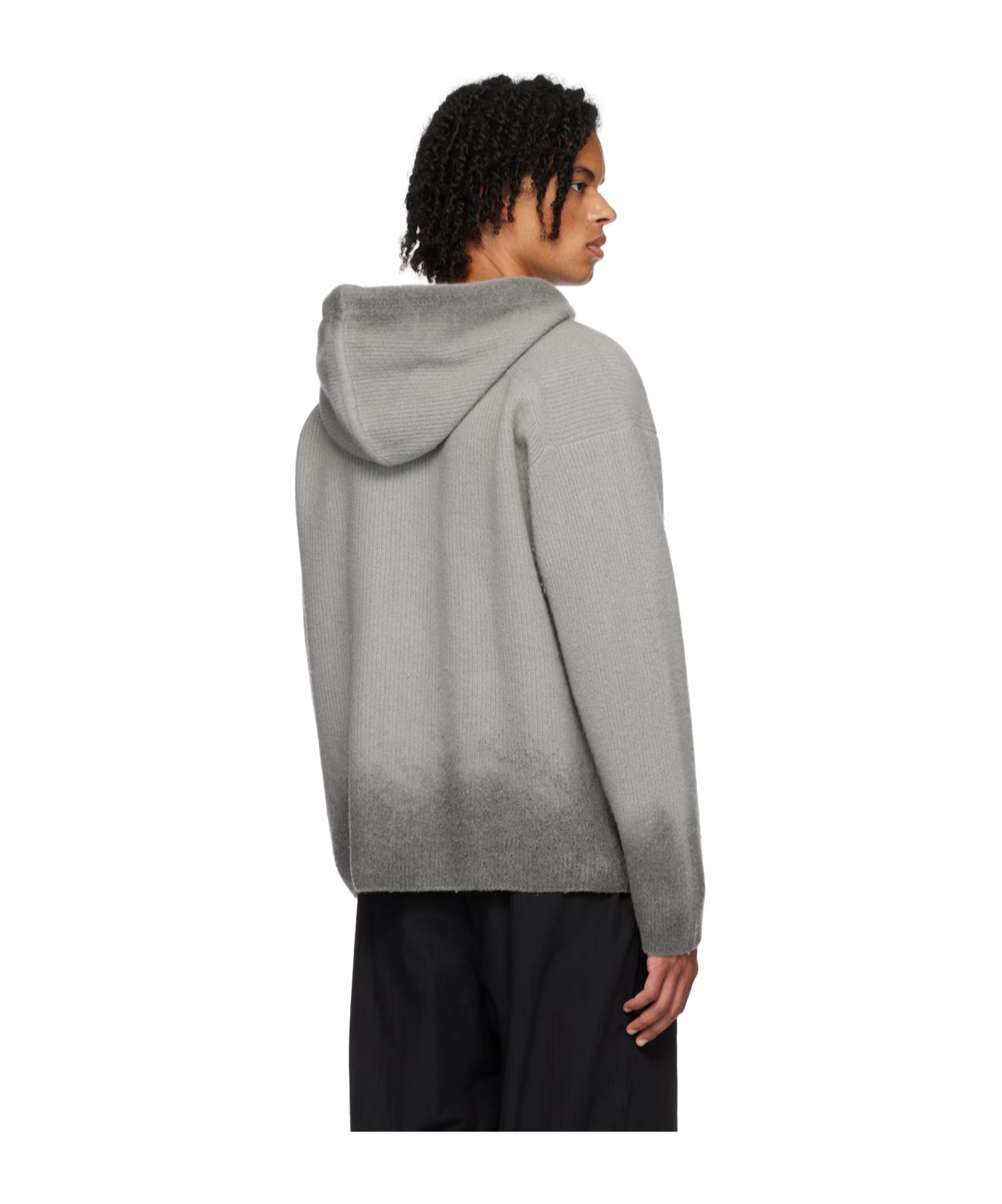Juunj Gradient Zipper Sweater In Gray