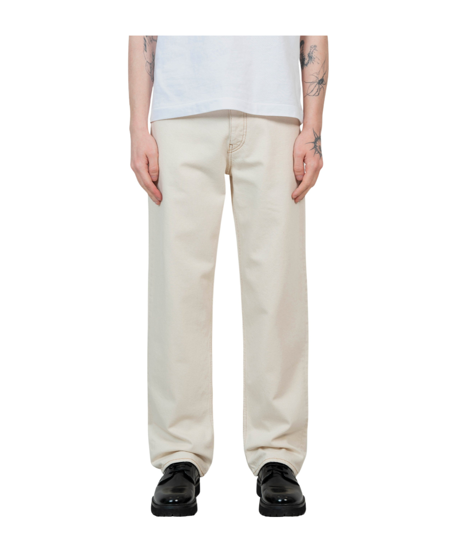 Sunflower Belt Loop Denim Trousers In Neutral
